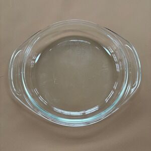Vintage Pyrex 685C C-15 Clear Glass Round Casserole Lid Baking Dish with Handles